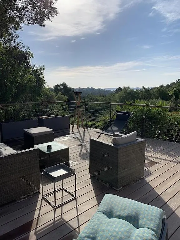 别墅 Les Restanques Maison Des Chenes Vue Mer 6 Personnes 格里莫